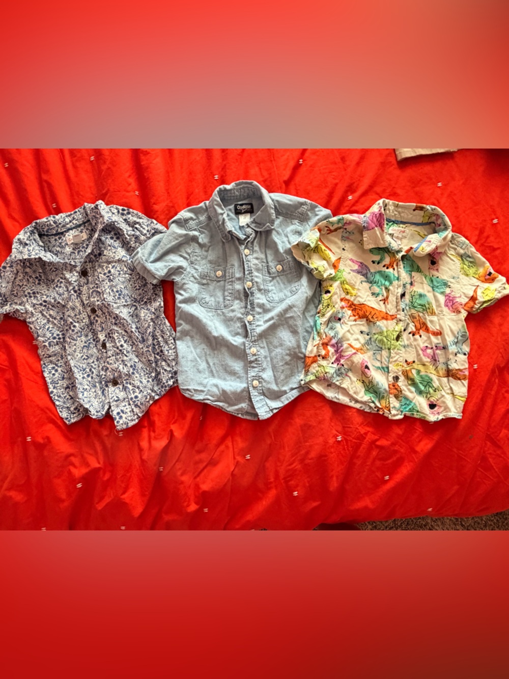 4T Three Button Up Shirts - Oshkosh & Cat & Jack